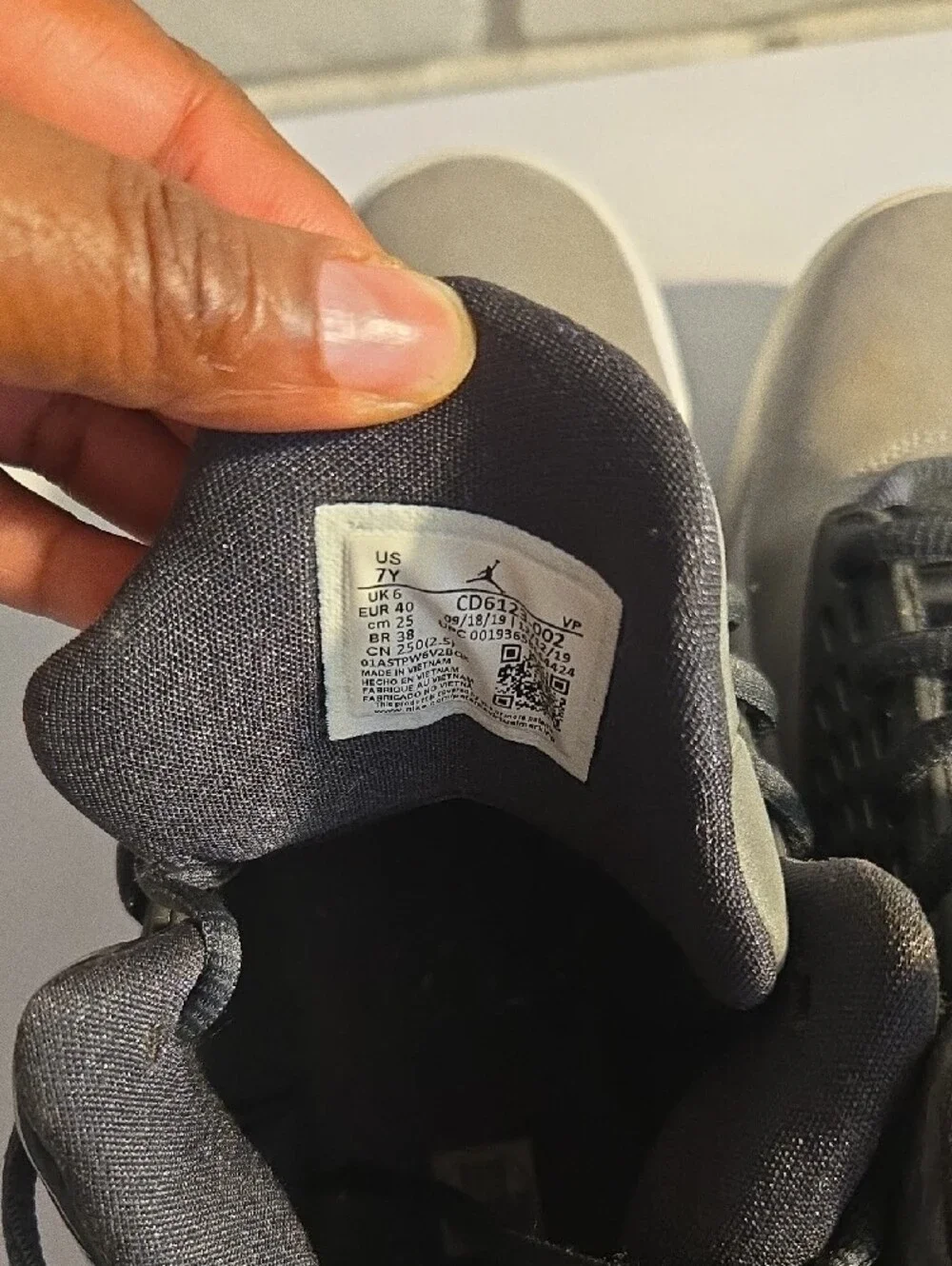 Jordan Gray Mid-Top Basketball Sneakers